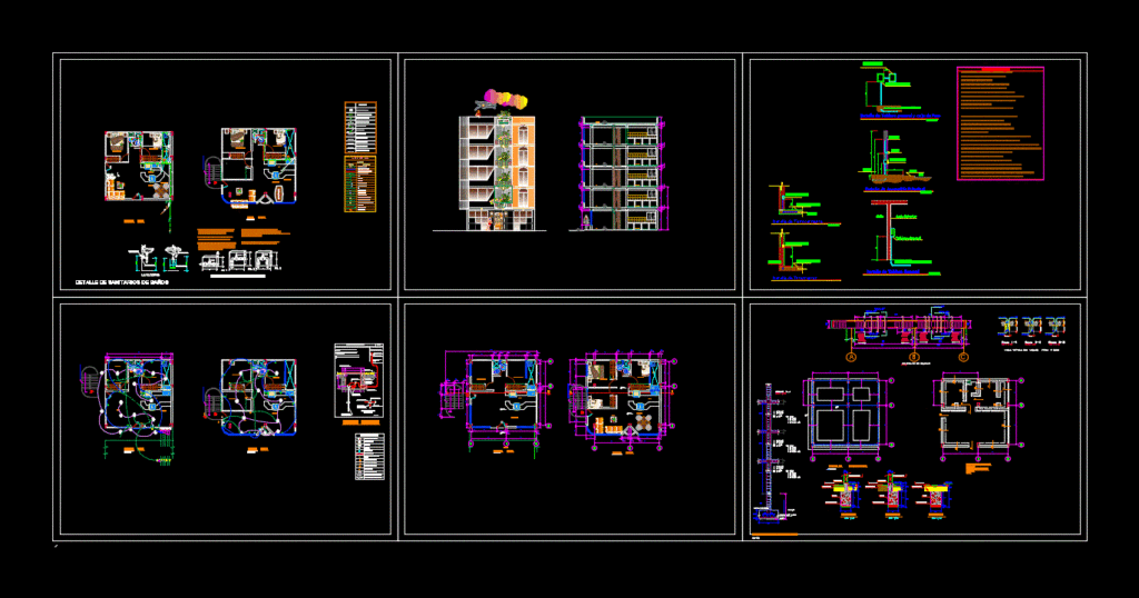 Apartment Building DWG Block for AutoCAD