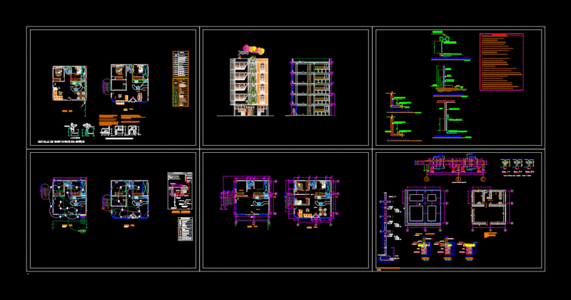 Apartment Building DWG Block for AutoCAD
