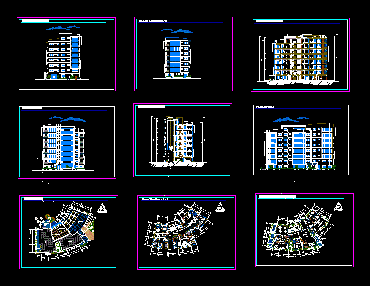 Apartment Building DWG Block for AutoCAD • Designs CAD