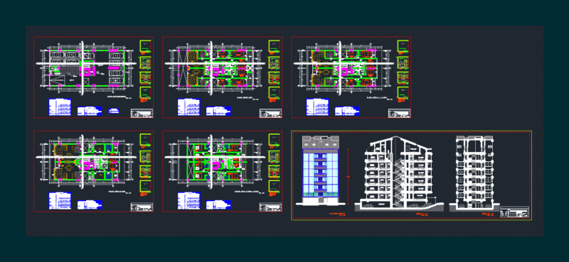 Apartment Building DWG Plan for AutoCAD
