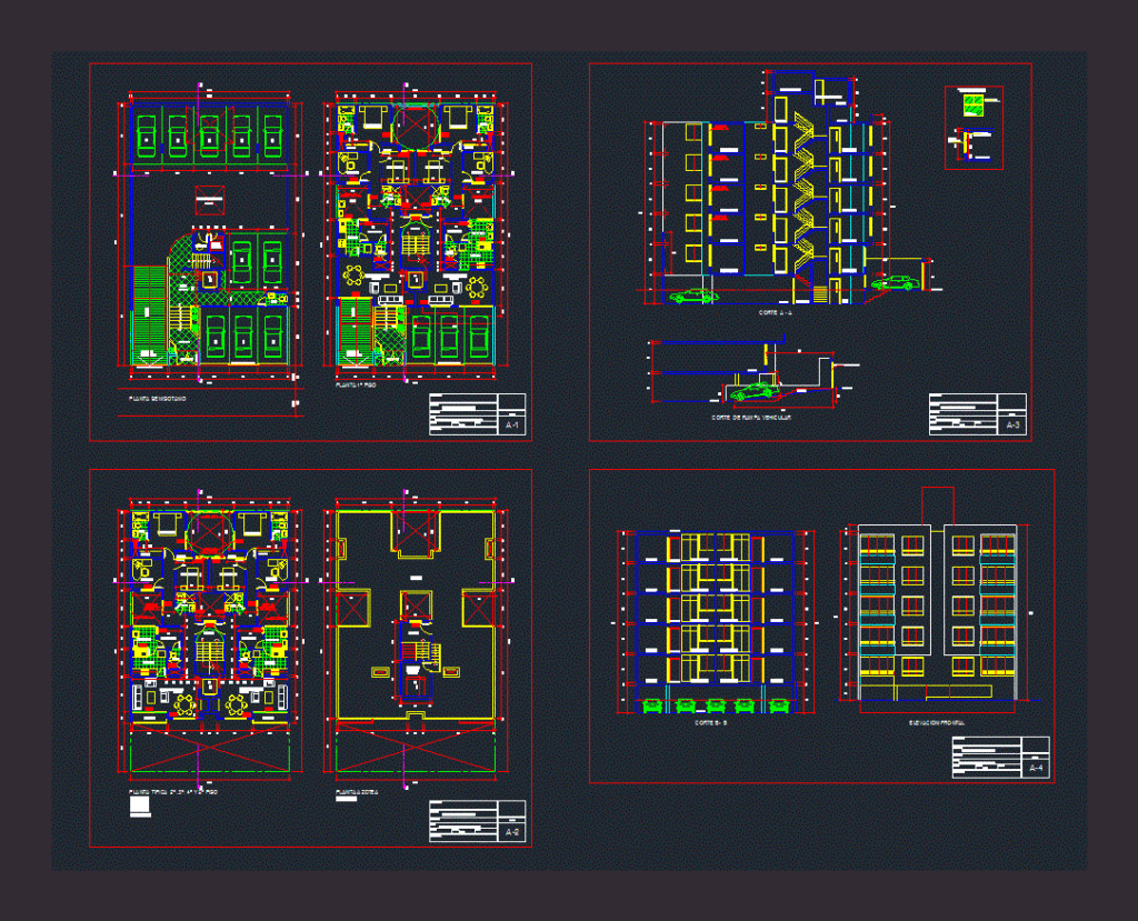 Apartment Building DWG Plan for AutoCAD