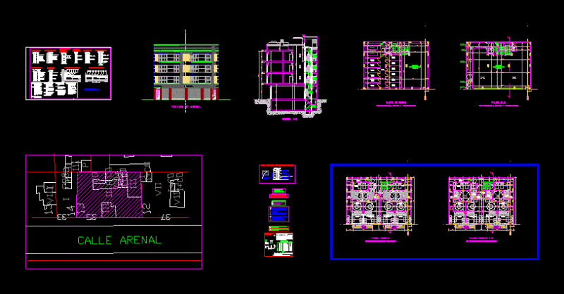 Apartment Building DWG Plan for AutoCAD