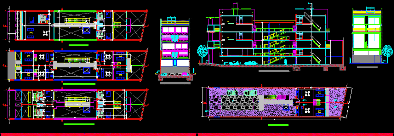 Apartment Building DWG Section for AutoCAD