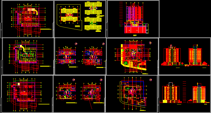 Apartment Building DWG Section for AutoCAD