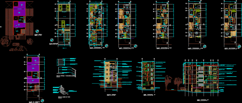 Apartment Building DWG Section for AutoCAD