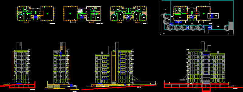 Apartment Building DWG Section for AutoCAD