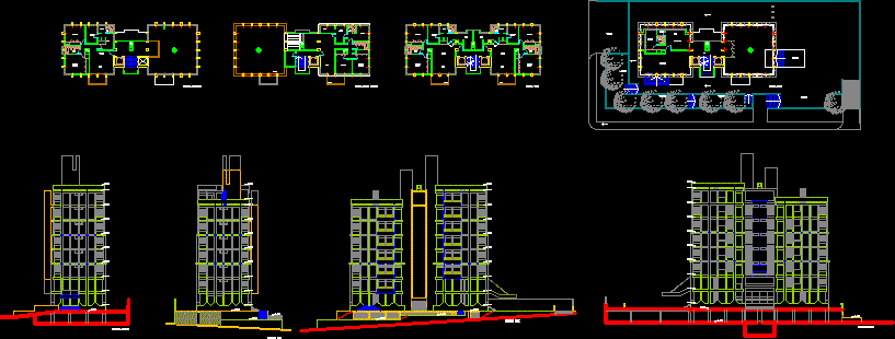Apartment Building DWG Section for AutoCAD • Designs CAD