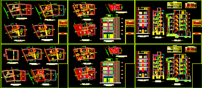 Apartment Building DWG Section for AutoCAD