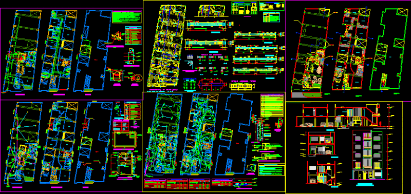 Apartment Building DWG Section for AutoCAD