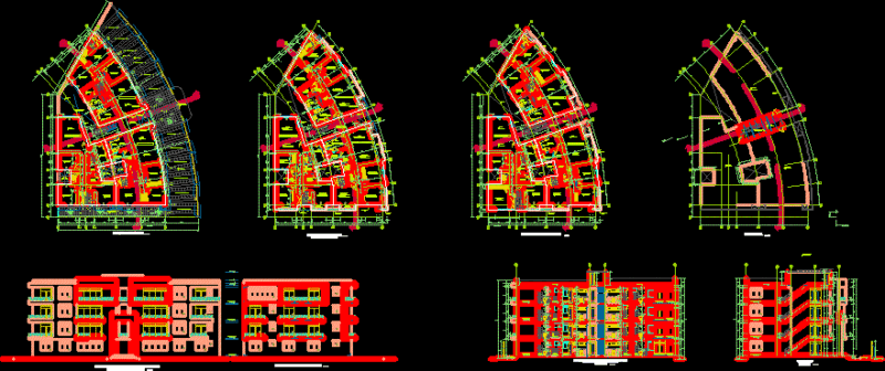 Apartment Building DWG Section for AutoCAD