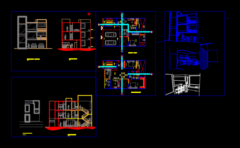 Apartment DWG Elevation for AutoCAD