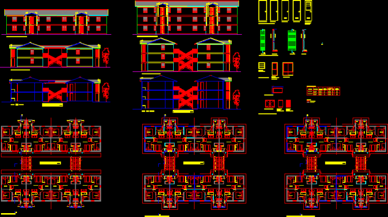 Apartments Building DWG Full Project for AutoCAD
