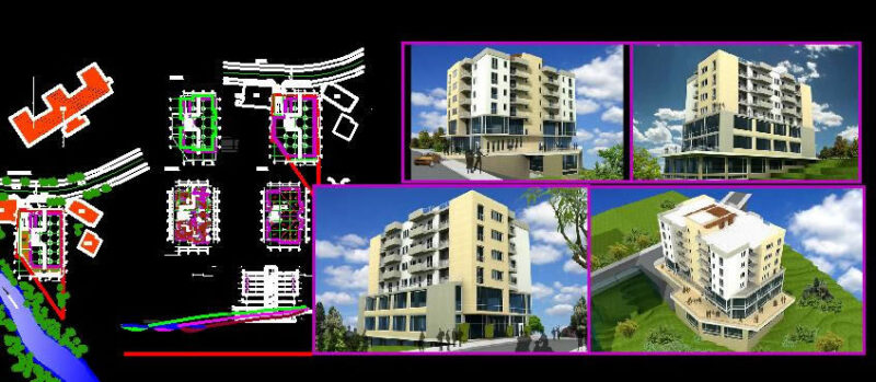Apartments Building DWG Section for AutoCAD