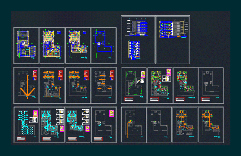 Apartments Building Project DWG Full Project for AutoCAD