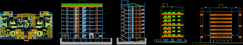 Apartments Building Project DWG Full Project for AutoCAD