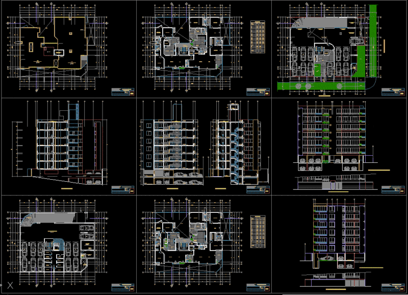 Apartments Builiding DWG Plan for AutoCAD