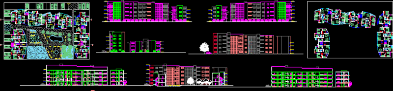 Apartments Builiding Project DWG Full Project for AutoCAD