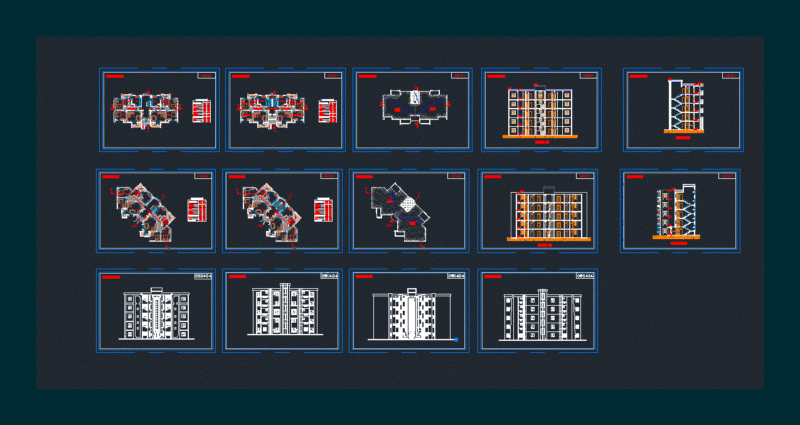 Appartments DWG Section for AutoCAD