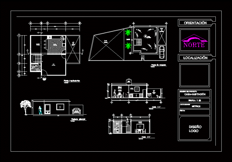 Architectural Plan DWG Block for AutoCAD