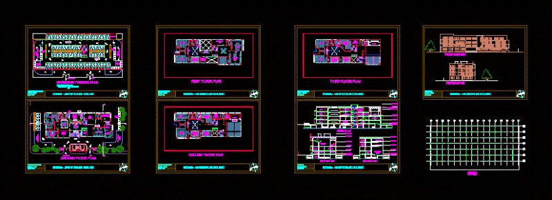 Architecture College DWG Full Project for AutoCAD