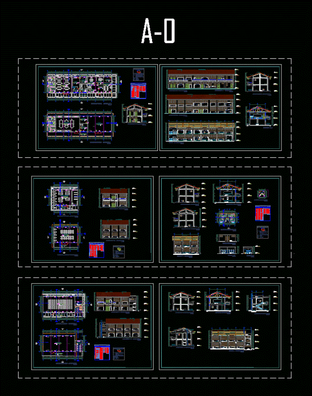 Architecture School Plan DWG Section for AutoCAD