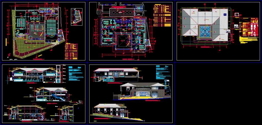 Architecture Settlements DWG Block for AutoCAD
