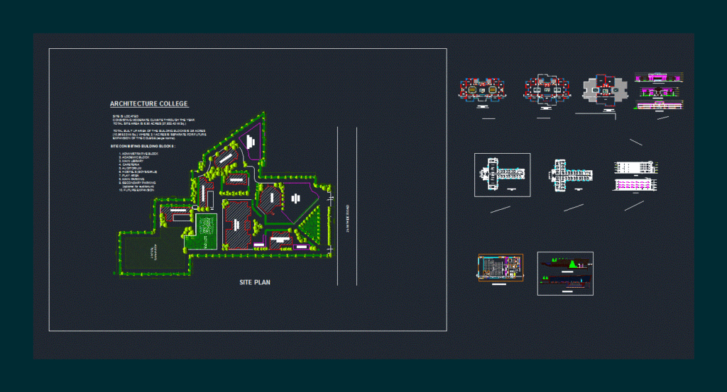 Architecture University DWG Block for AutoCAD