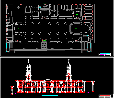 Arequipa Cathedral DWG Section for AutoCAD • Designs CAD