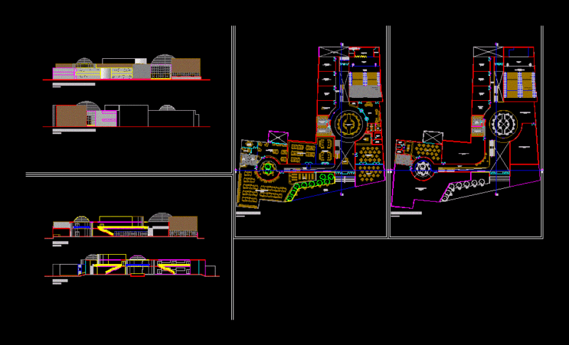 Art Centre DWG Block for AutoCAD