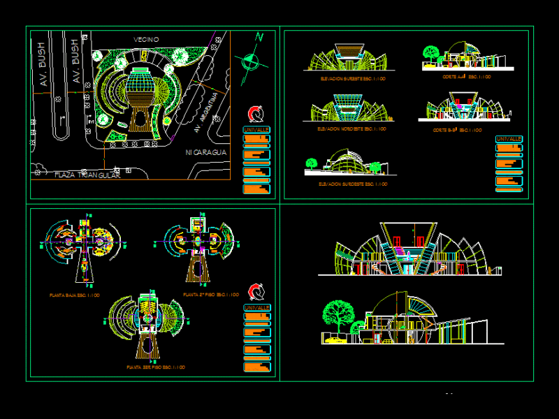 Art Museum And Exhibition DWG Block for AutoCAD