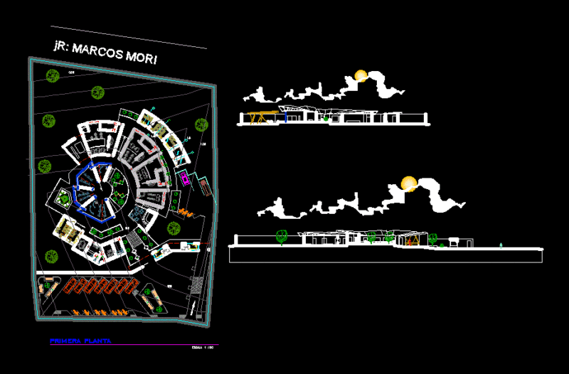 Artisan Center DWG Section for AutoCAD