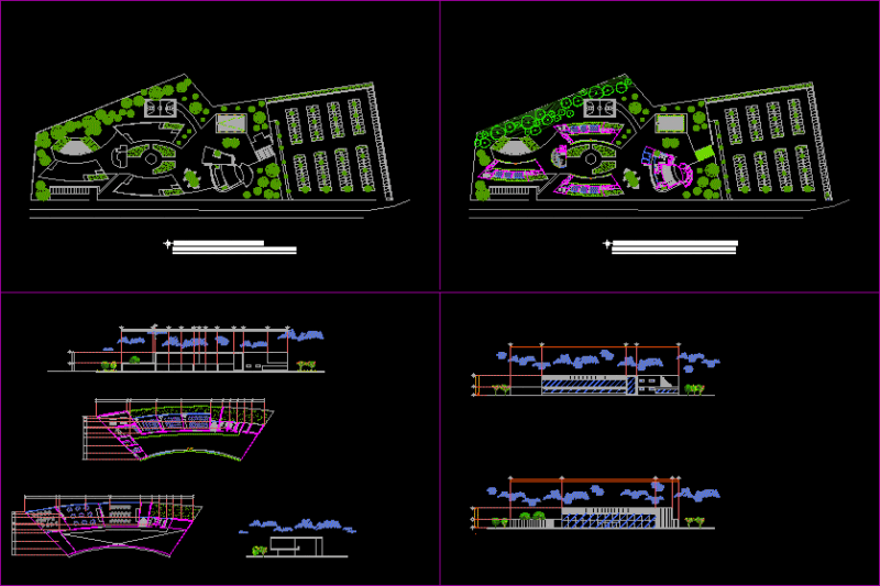 Arts Center DWG Block for AutoCAD