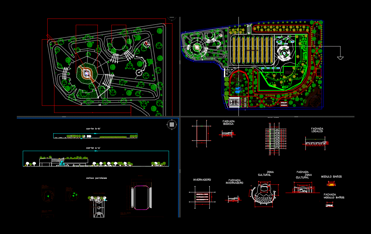 Assembly Plant A Square - Gardens DWG Block for AutoCAD • Designs CAD