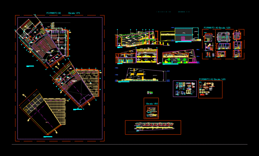 Audience DWG Block for AutoCAD