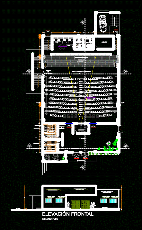 Audience DWG Block for AutoCAD