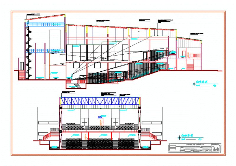 Audience DWG Block for AutoCAD
