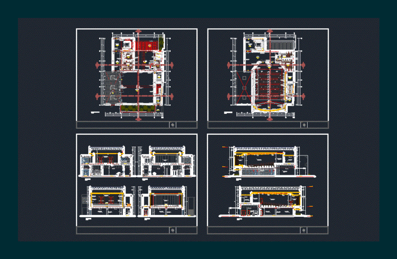 Audience DWG Block for AutoCAD