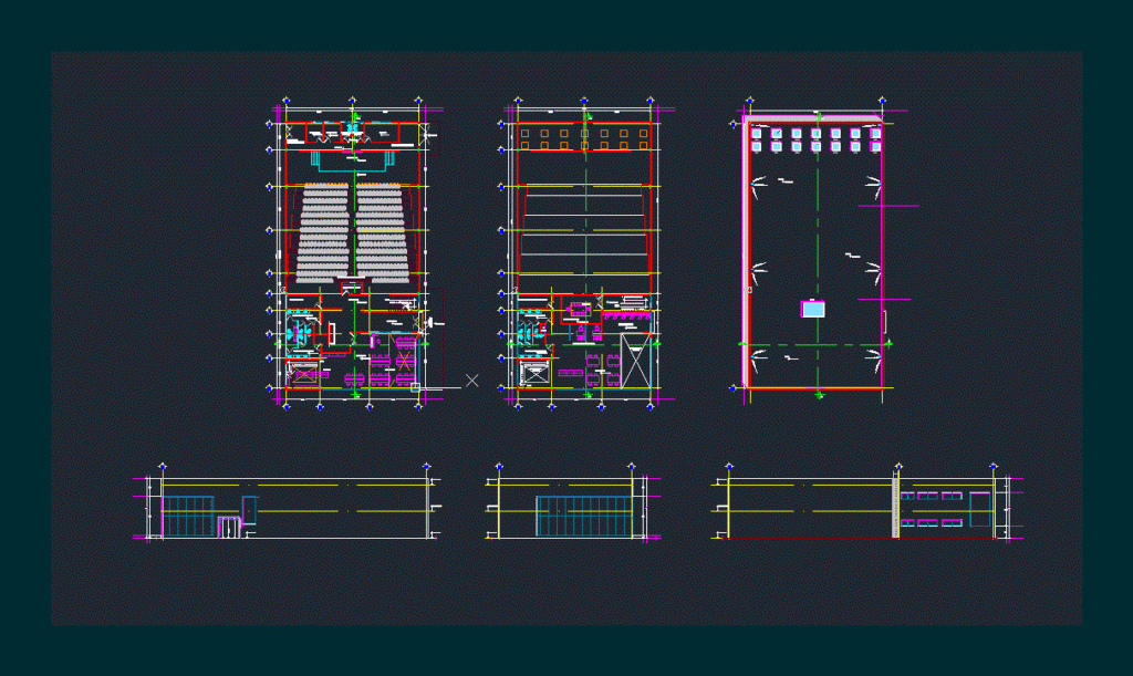 Audience DWG Block for AutoCAD