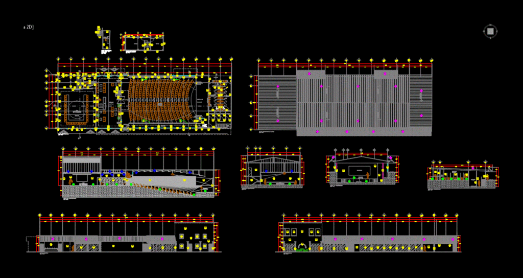 Auditorium DWG Block for AutoCAD