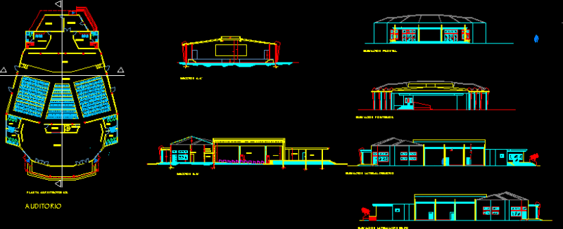 Auditorium DWG Block for AutoCAD