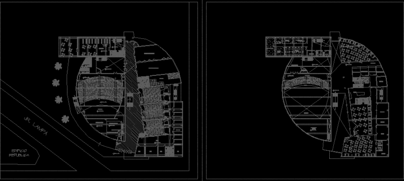 Auditorium DWG Block for AutoCAD