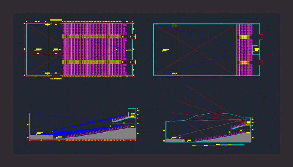 Auditorium DWG Block for AutoCAD
