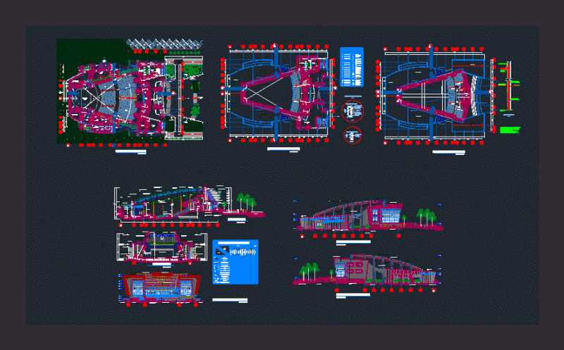 Auditorium DWG Block for AutoCAD