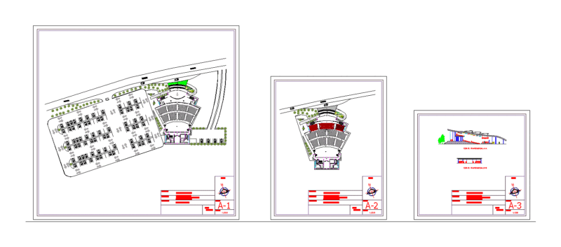 Auditorium DWG Block for AutoCAD