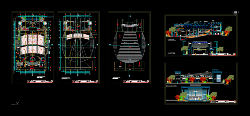 Auditorium DWG Block for AutoCAD