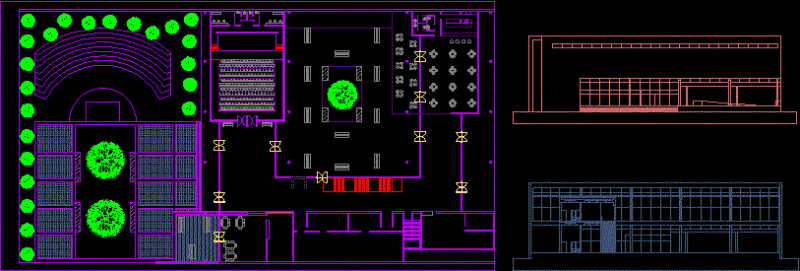 Auditorium DWG Block for AutoCAD
