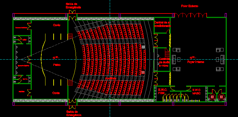 auditorium section details cad