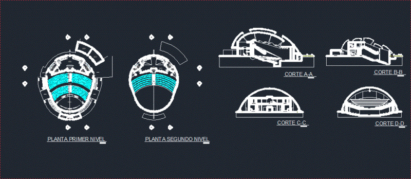 Auditorium DWG Plan for AutoCAD