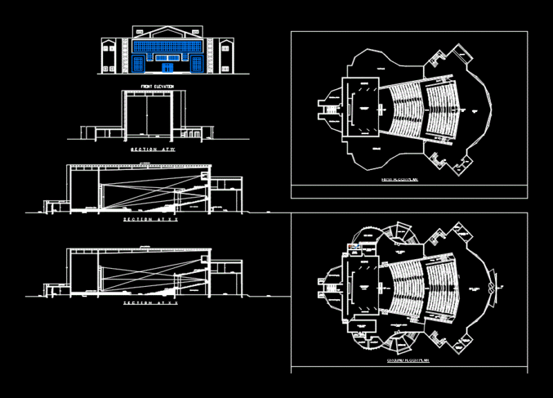 Auditorium DWG Plan for AutoCAD