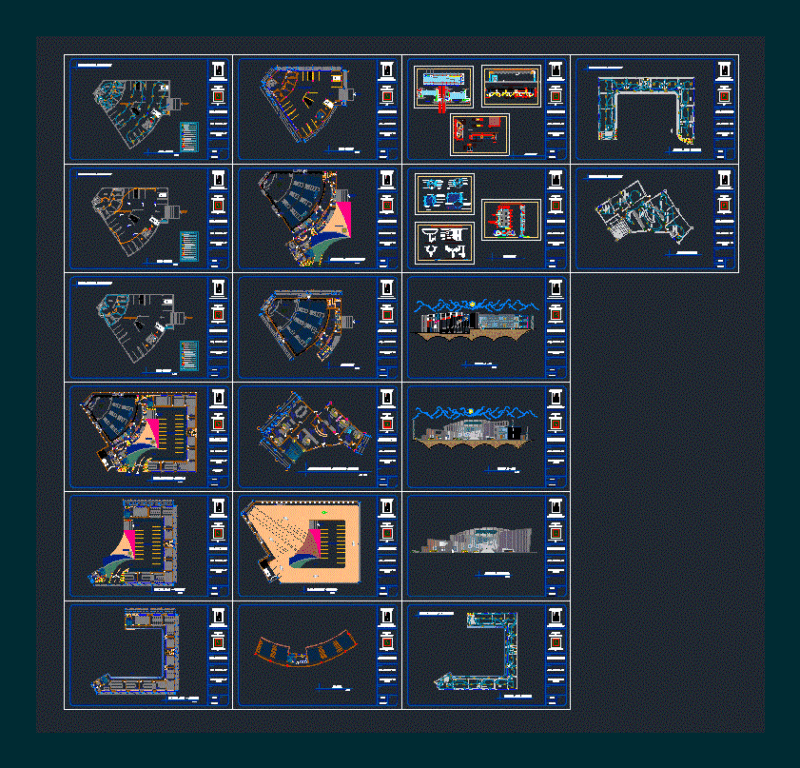 Auditorium DWG Section for AutoCAD
